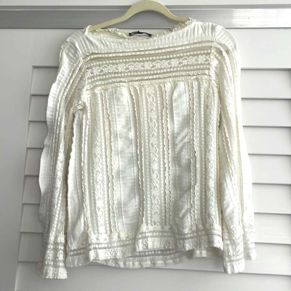 Nanette lepore white blouse size S